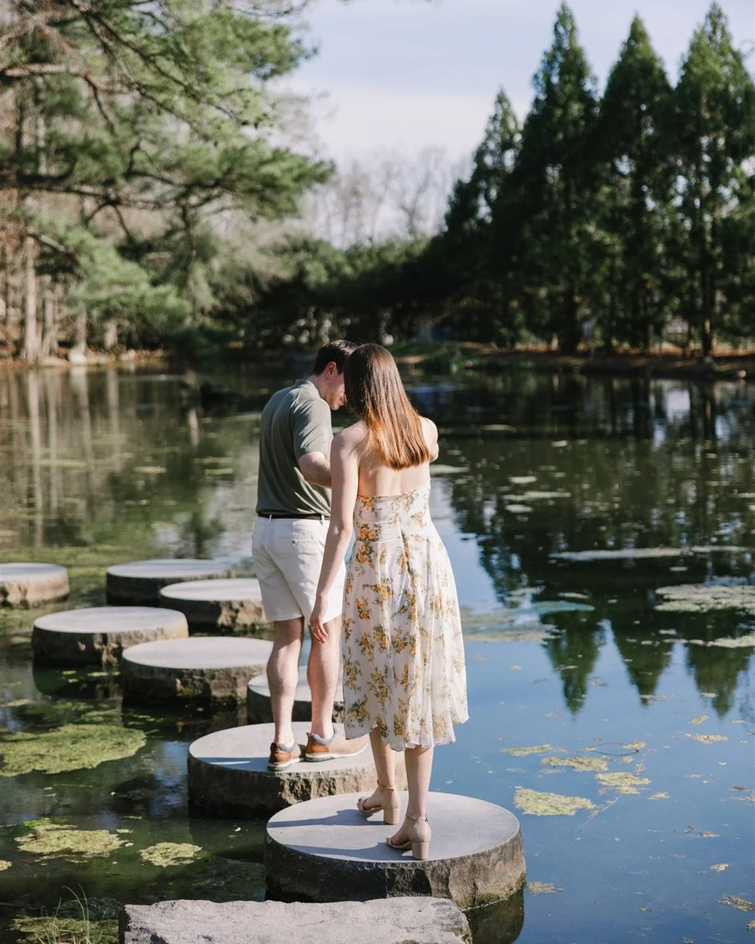 Kevin &amp; Kelly&rsquo;s engagement fulfilled my dream of photographing inside a Monet painting 🌿 @maymont_rva