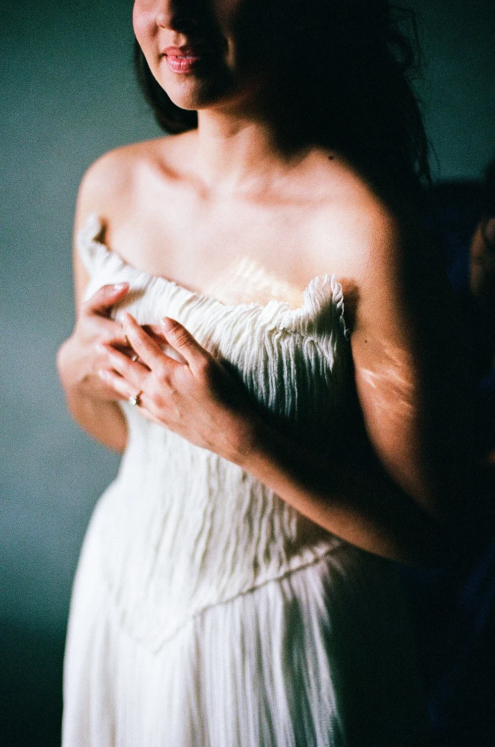 Wedding at The Virginia House bridal moment for a fall wedding