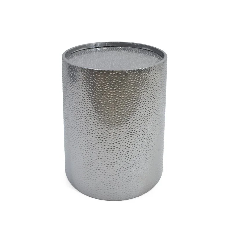 Silver drum End table (2)