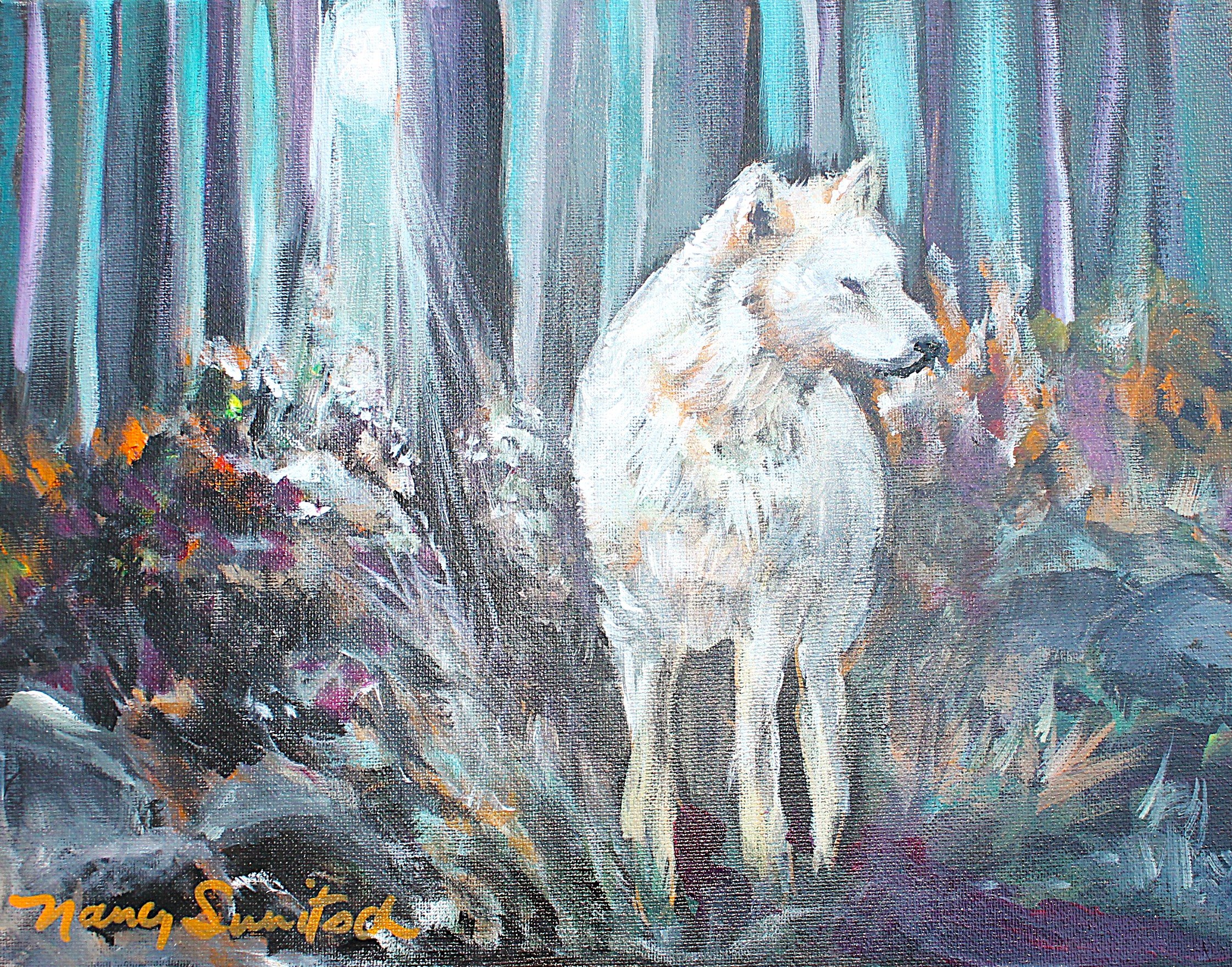 Derby Canyon Ghost, 2026.  Acrylic on Canvas, 11 x 14"