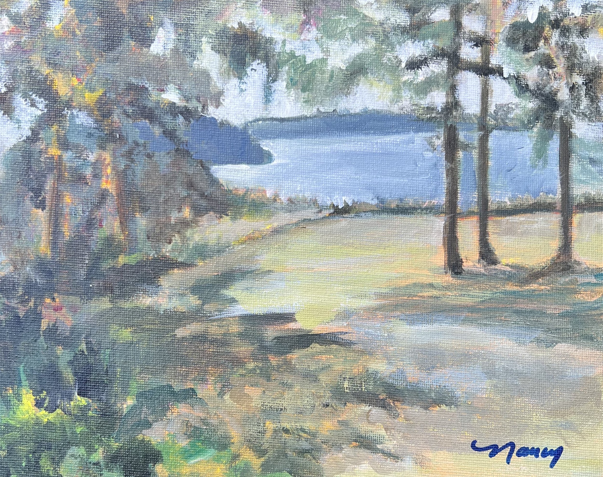 View from the Path, 2024. Acrylic on canvas board, 8 x 10"