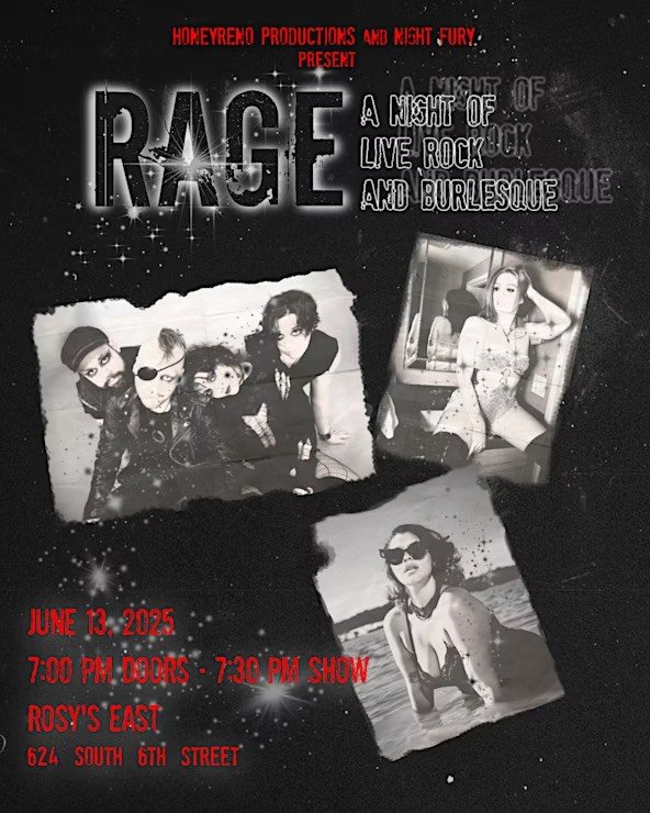 HoneyReno & Night Fury Present RAGE: a night of live rock and burlesque