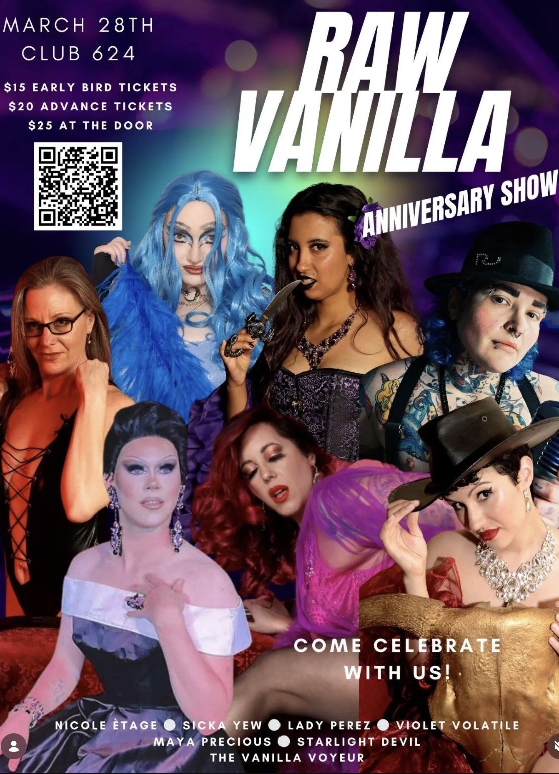 Raw Vanilla Anniversary Show : A Burlesque & Drag Experience