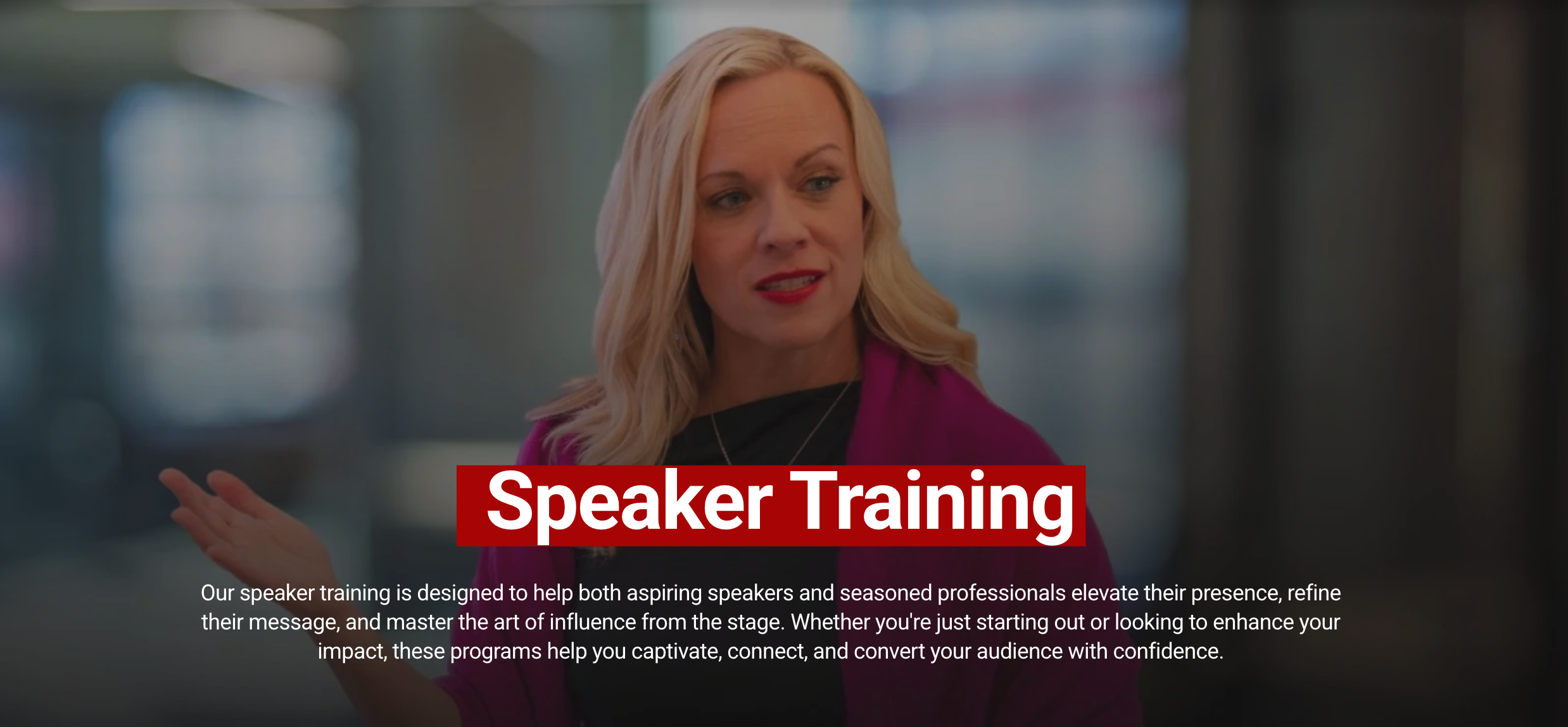 Speaker Training