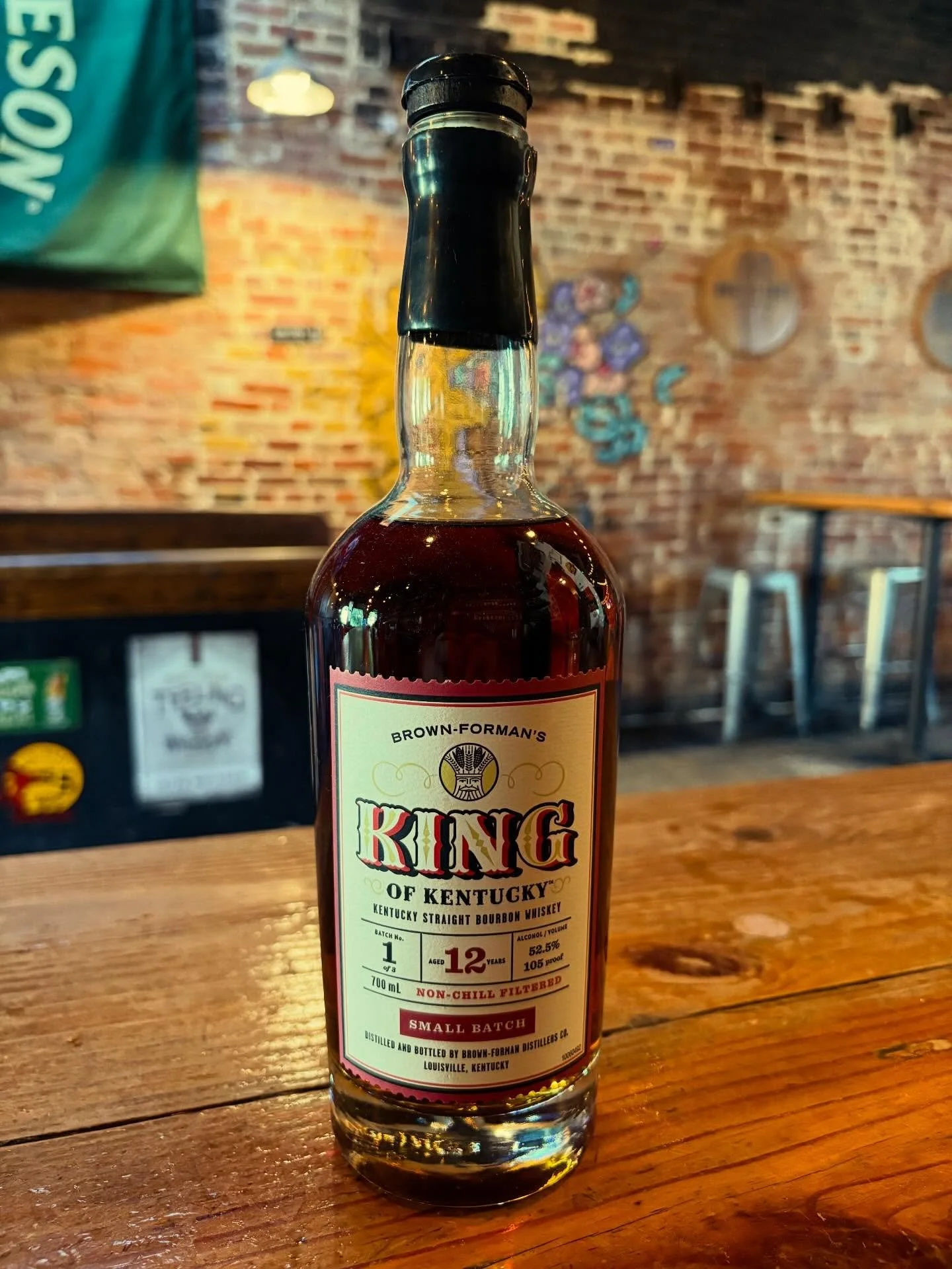 New whiskey in! King of Kentucky - aged 12 years and bottled at 105 proof. Come give it a try!
