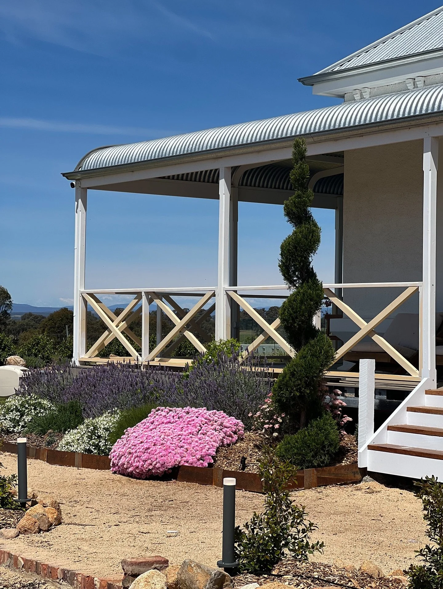 Pretty in pink! 🌸 I&rsquo;ve had so many messages about this pink plant. It&rsquo;s the &lsquo;Pale Pink&rsquo; Pig Face and we&rsquo;ve planted one on either side of the front entrance. 
They get full sun so I think that&rsquo;s why they&rsquo;re l