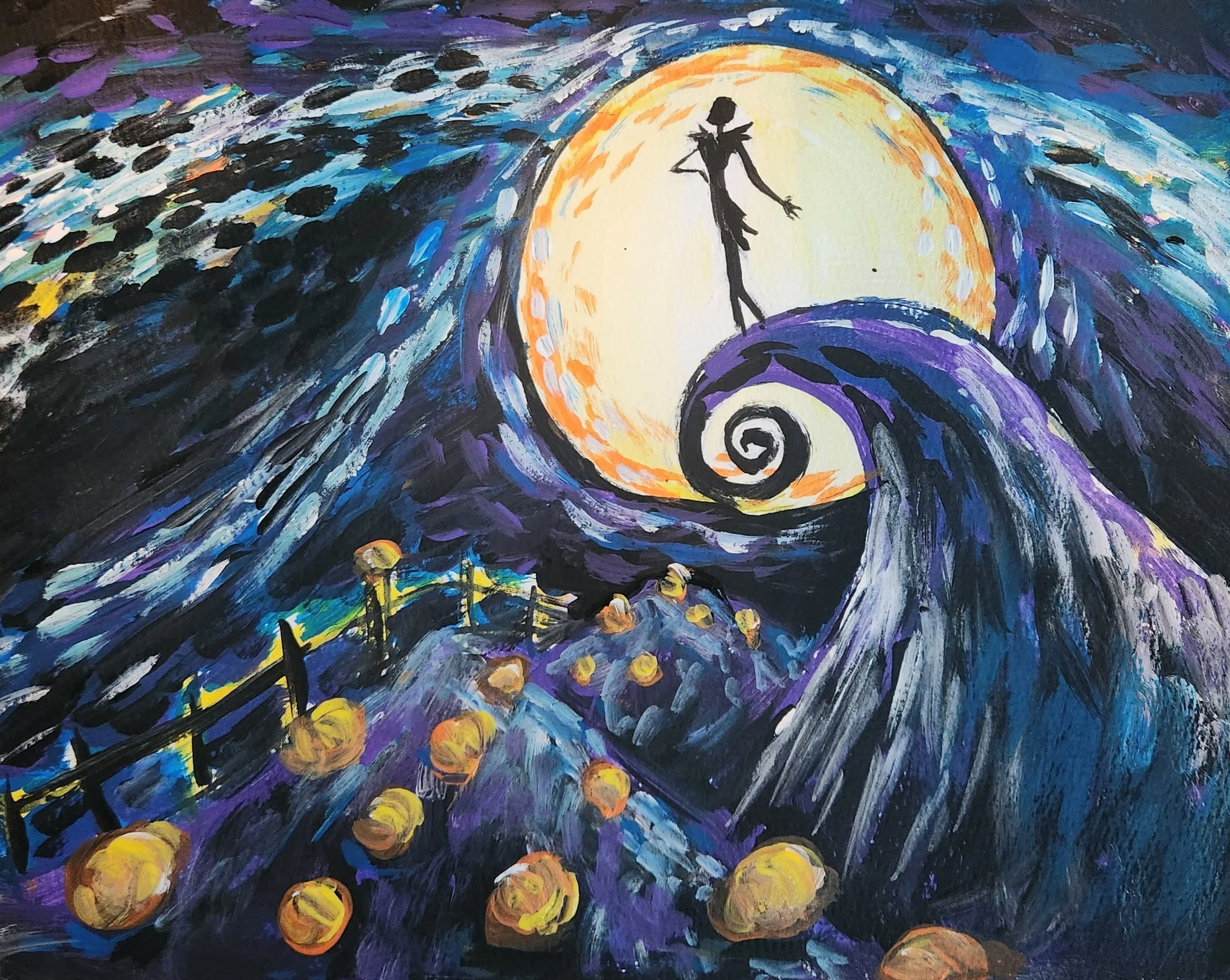 Moonlit Pumpkin King Paint-Along (Family-Friendly!)