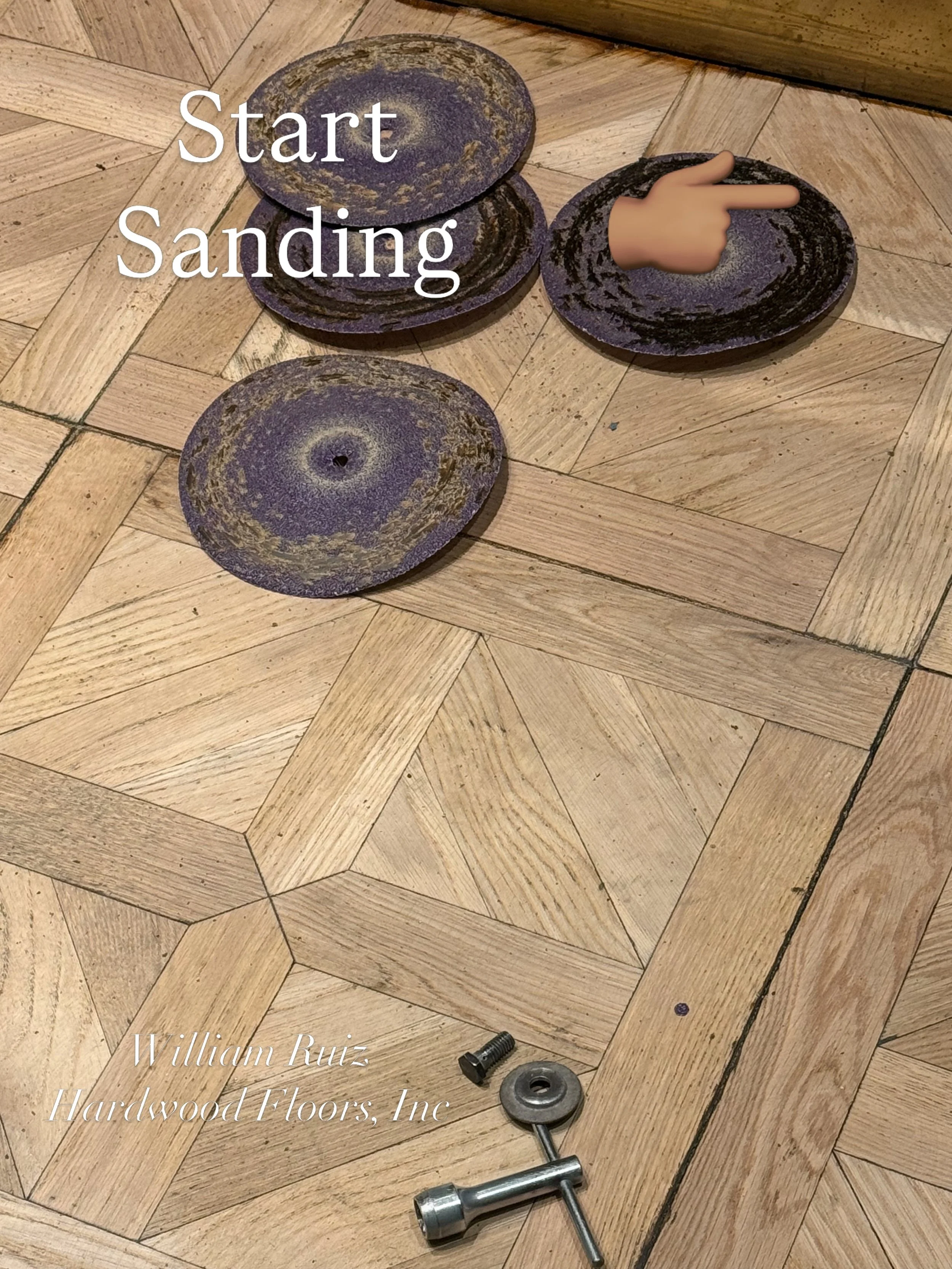 The process of sanding, staining and refinishing parquet floors in an elevator. 
This project was personally done by William the owner💪🏽
#refinish #parquet #interiordesign #latenights #workout