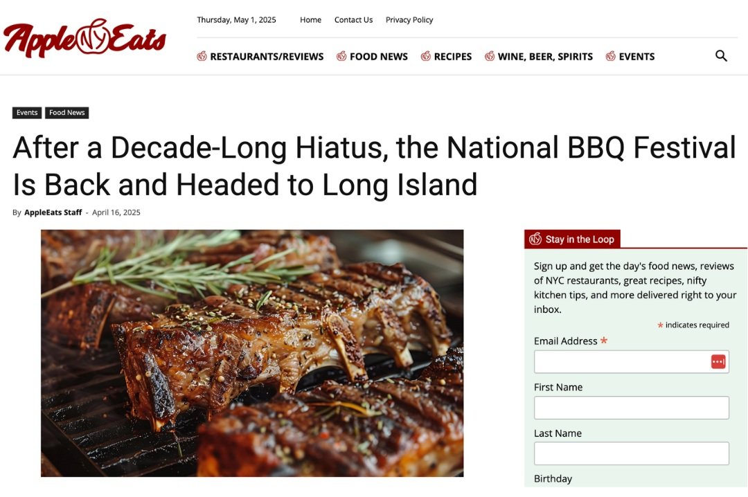 After a Decade-Long Hiatus, the National BBQ Festival Is Back and Headed to Long Island