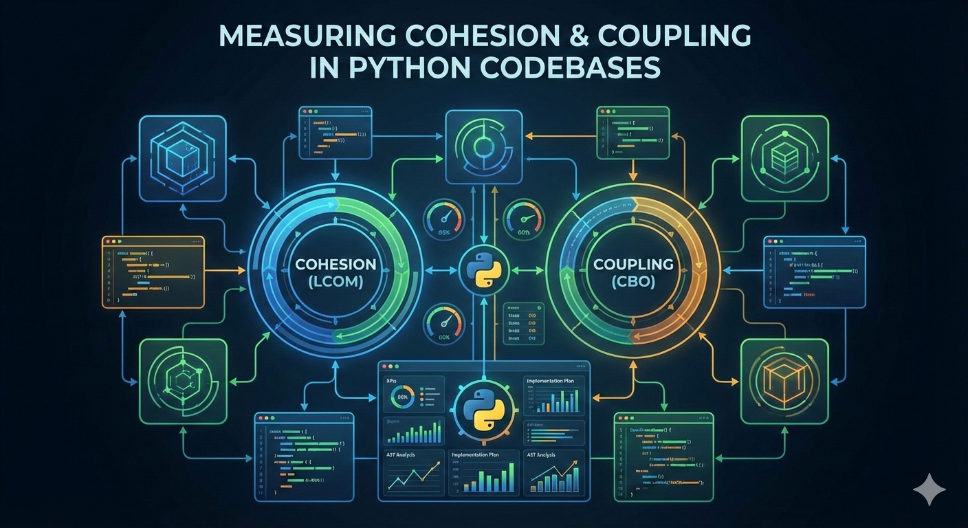 Measuring Cohesion and Coupling in Python Codebases: Practical Metrics, KPIs, and an Implementation Plan