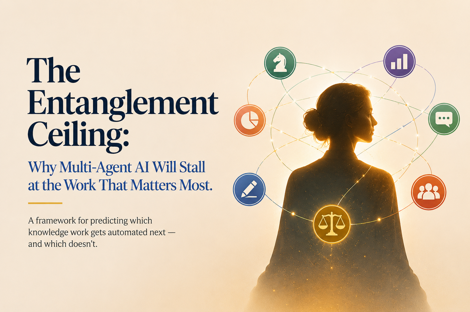 The Entanglement Ceiling: Why Multi-Agent AI Will Stall at the Work That Matters Most