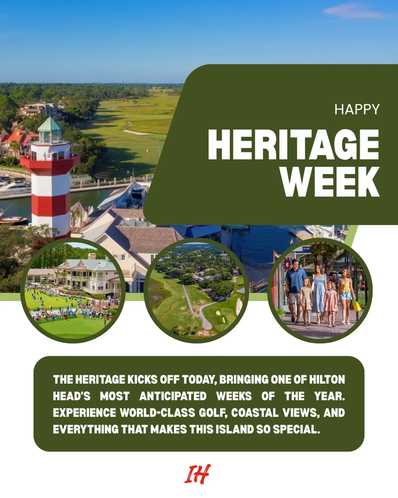 Welcome to the biggest party of the week on Hilton Head 🍾🎉

Not heading into the tournament everyday? We&rsquo;ve got you covered &mdash; stay tuned for what to do around the island all week long! ⛳️

#hiltonhead #seapines #rbcheritage #harbourtown