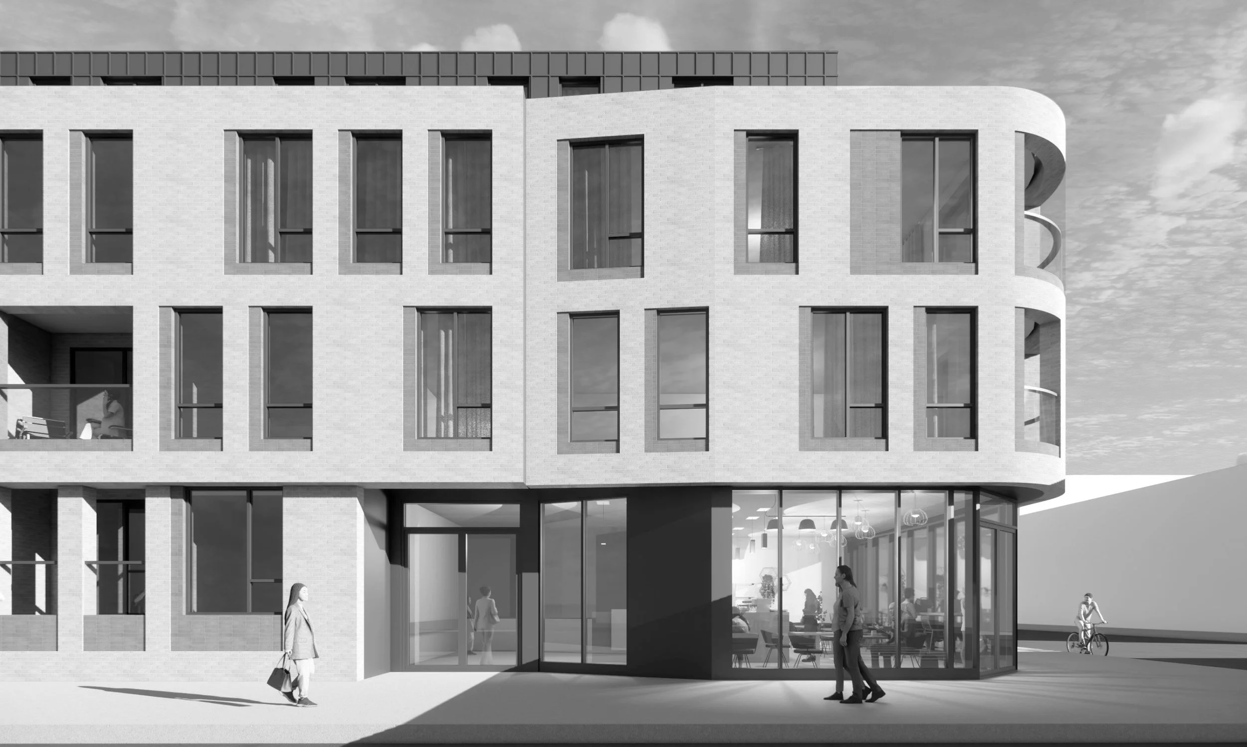 Architectural rendering of Saint-Laurent and Bernard development
