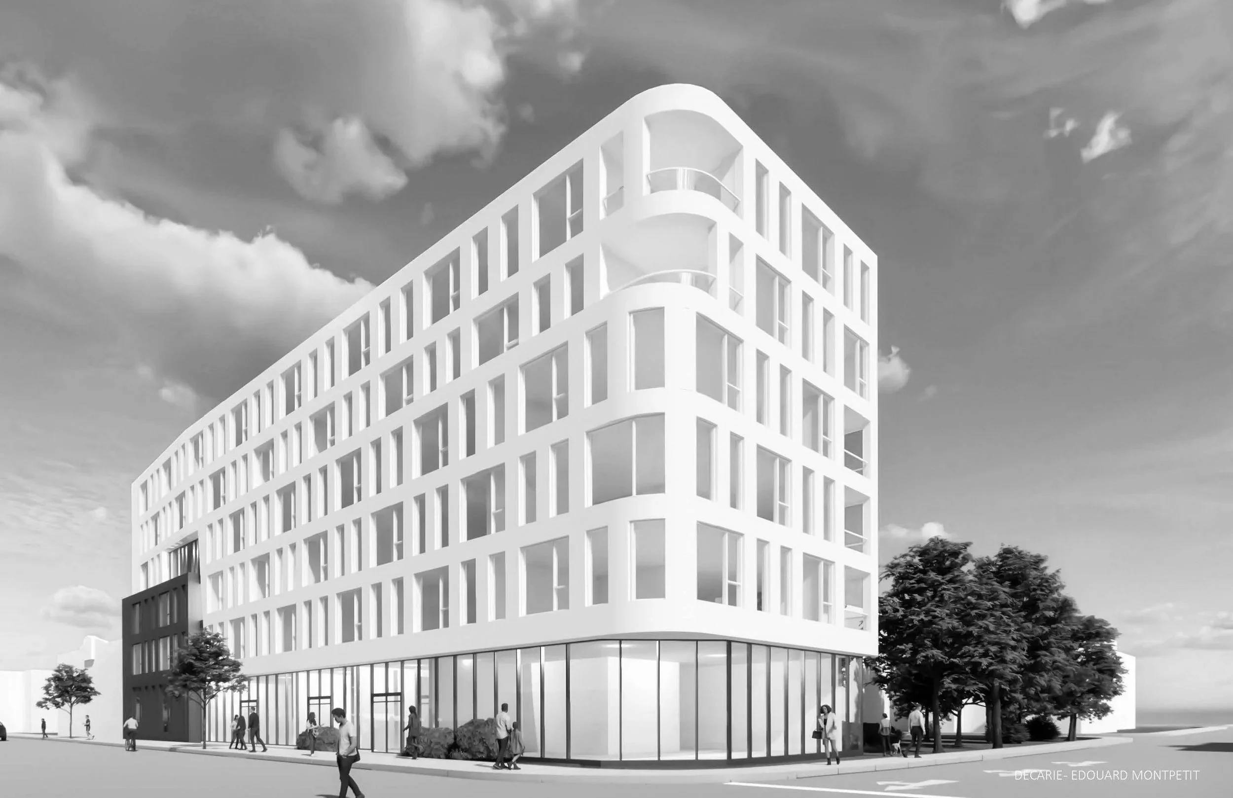 Architectural rendering for the Decarie development