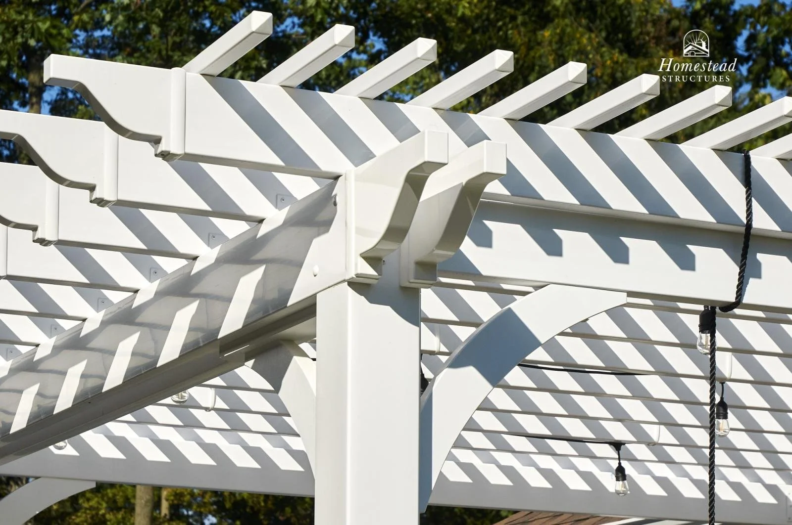 12x12 White Vinyl Pergola Detail in Quakertown PA 9498.jpg