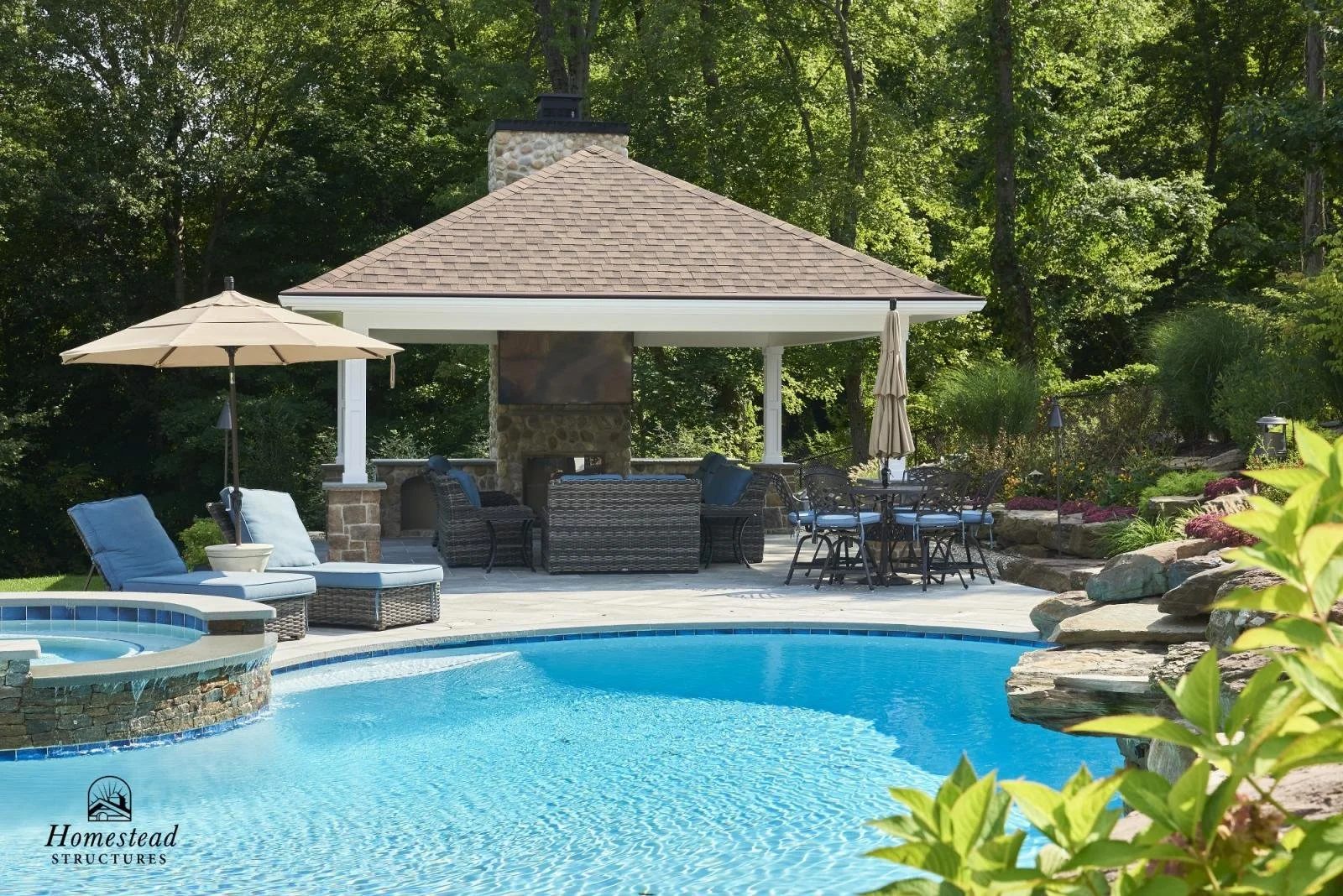 20x20 Vintage Pavilion w/wood burning fireplace