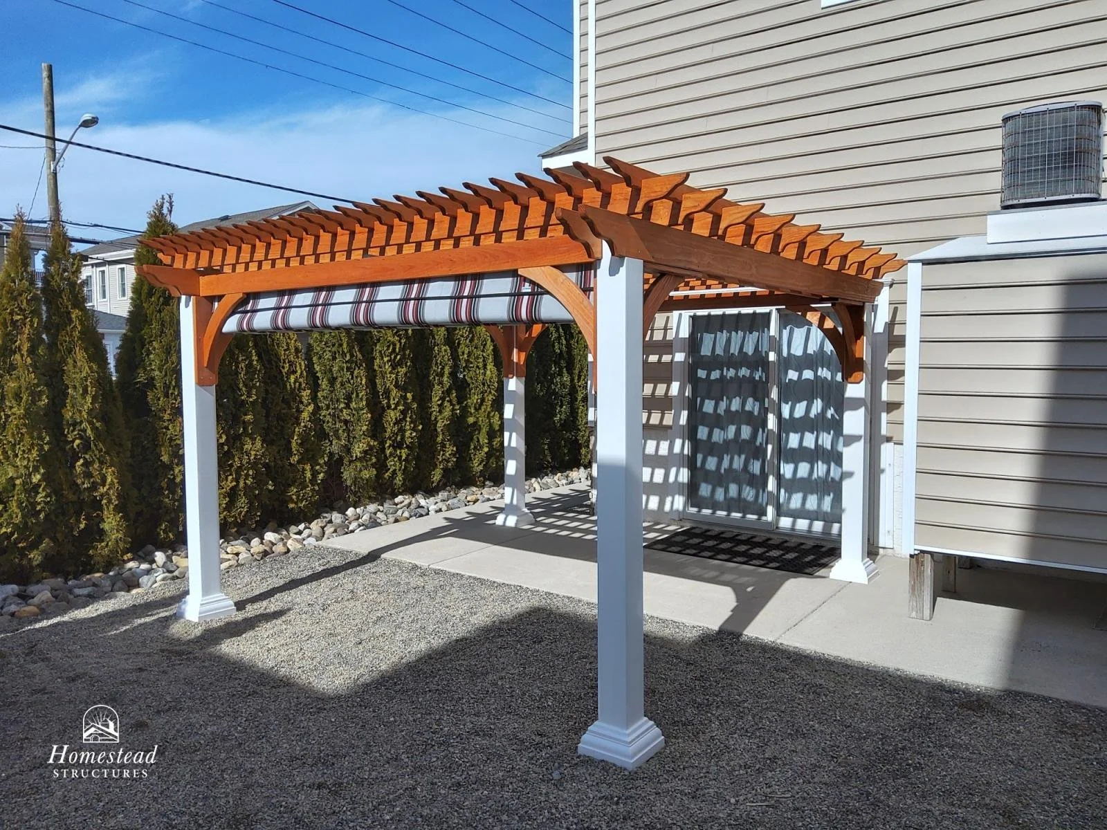 12x12 CUstom Wood Pergolawith EZ Shade Canopy 11152 (3).jpg