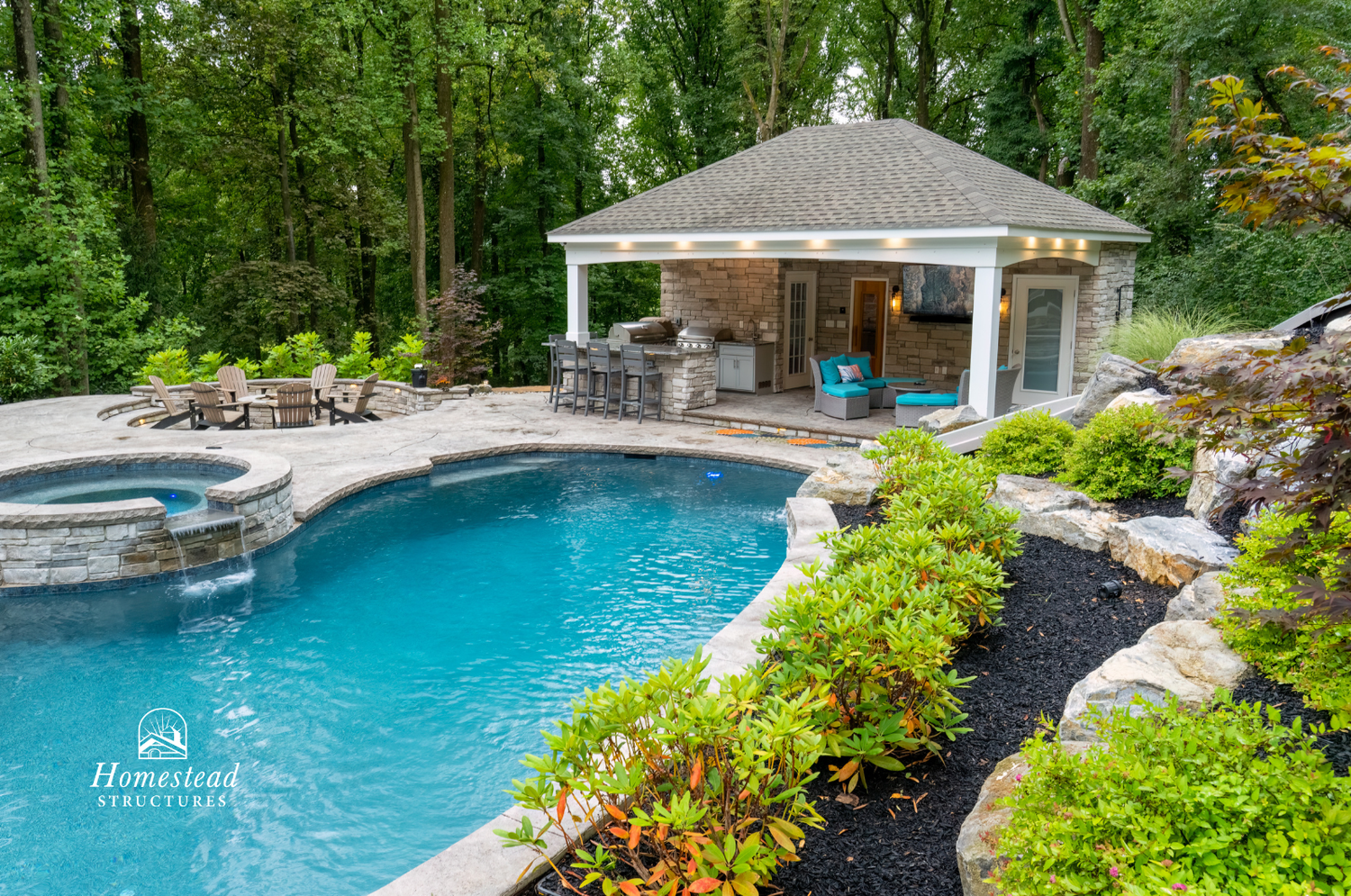 Luxury Custom Pool House Gallery — Homestead Structures
