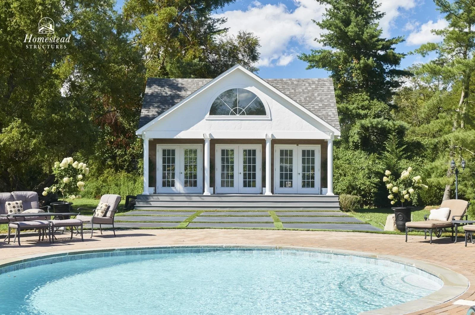 17x26 Custom Heritage Series Liberty A-Frame Pool House