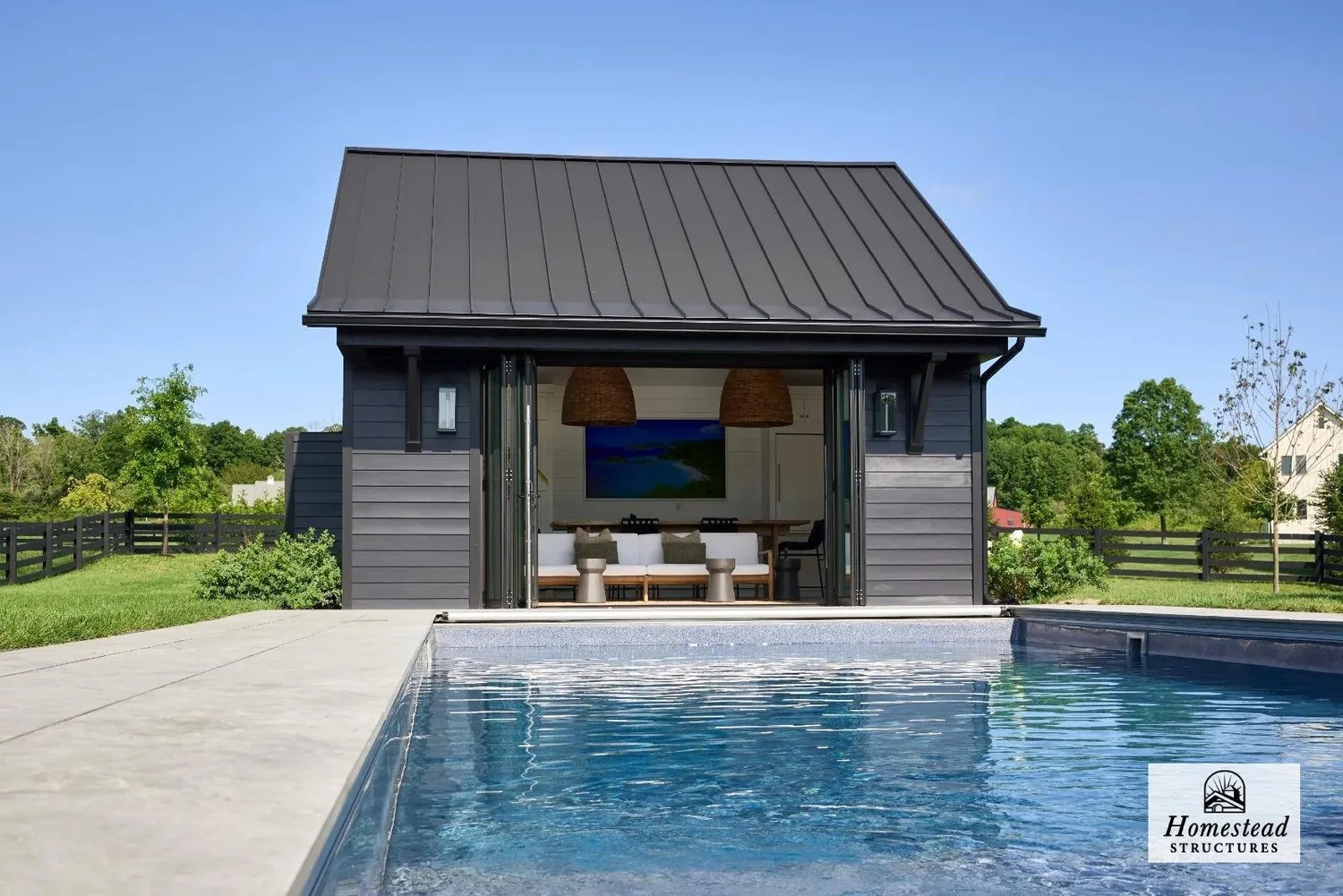 Luxury Custom Pool House Gallery — Homestead Structures