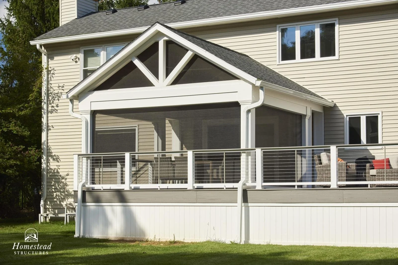 16x16 Attached A-Frame Pavilion