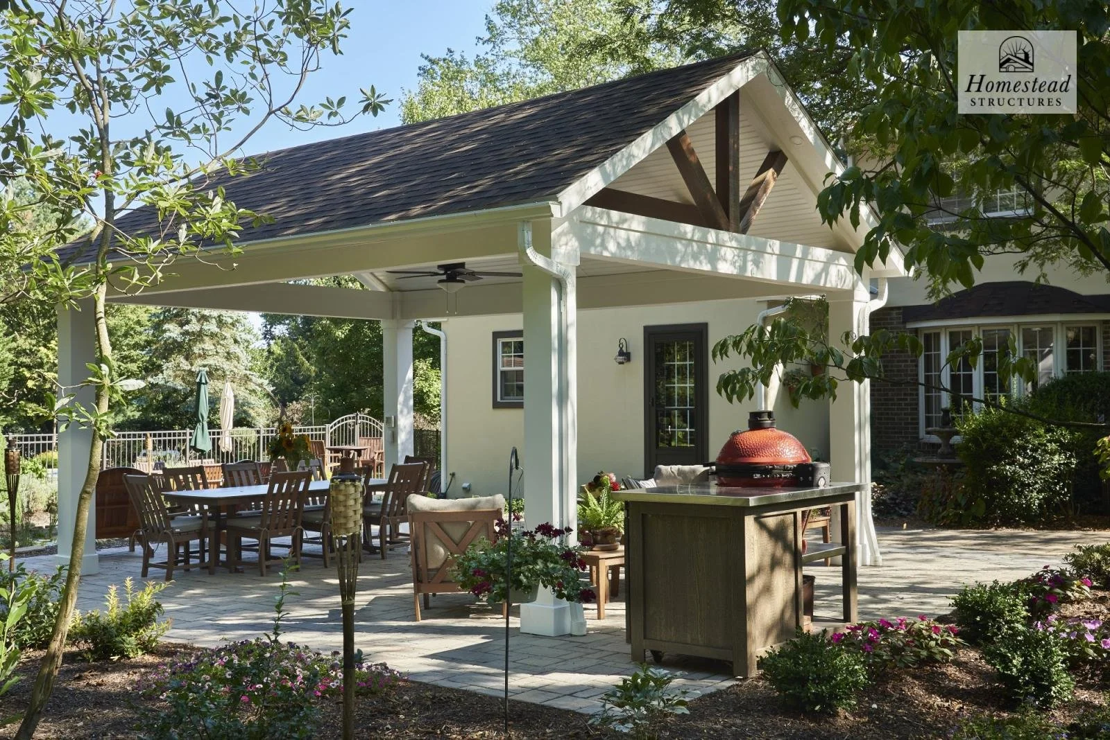 14x20 Vintage A-Frame Pavilion w/Maple Leaf Gable