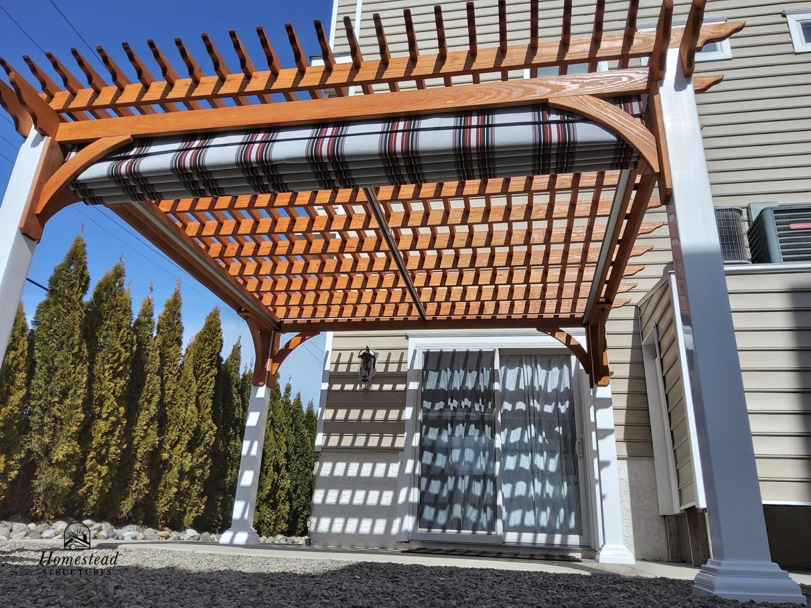 12x12 CUstom Wood Pergolawith EZ Shade Canopy 11152 (4).jpg