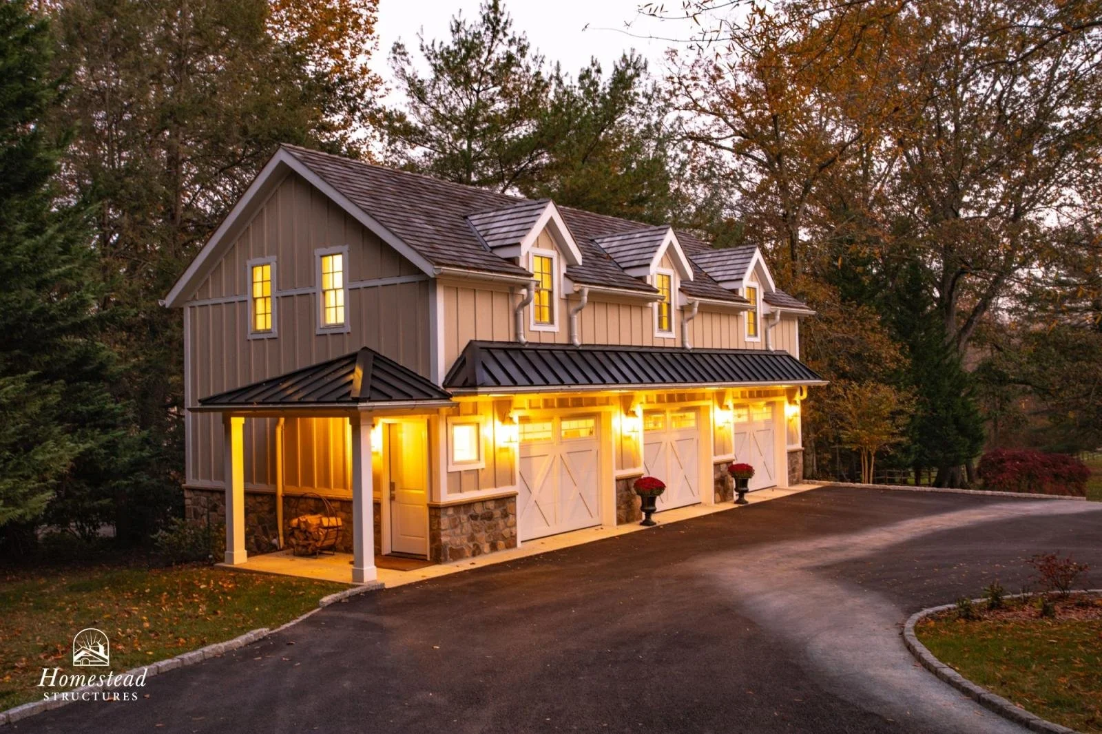 21x43 3-car garage w/Gym