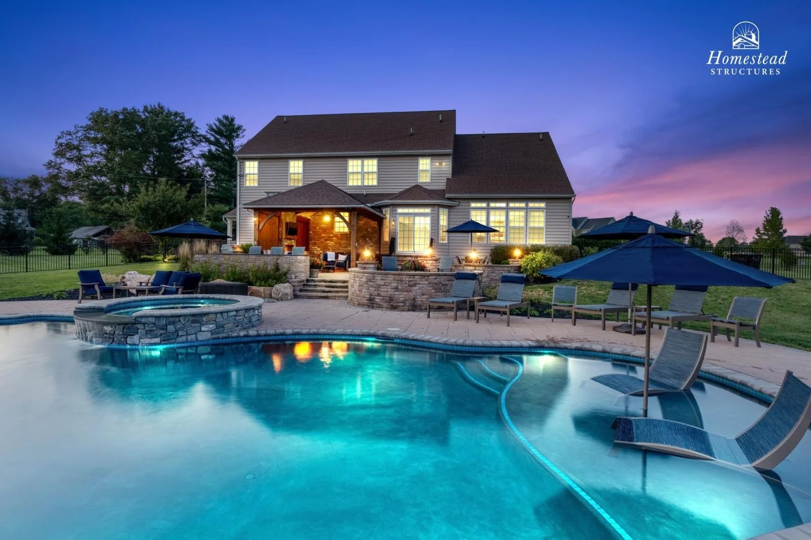 15x20 Attached Belmar Timber Frame pavilion