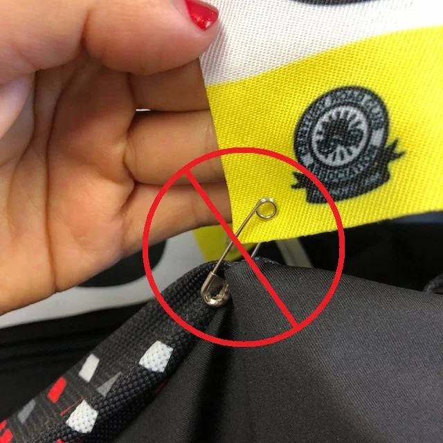 Pinned Through Jersey &amp; Number Once
