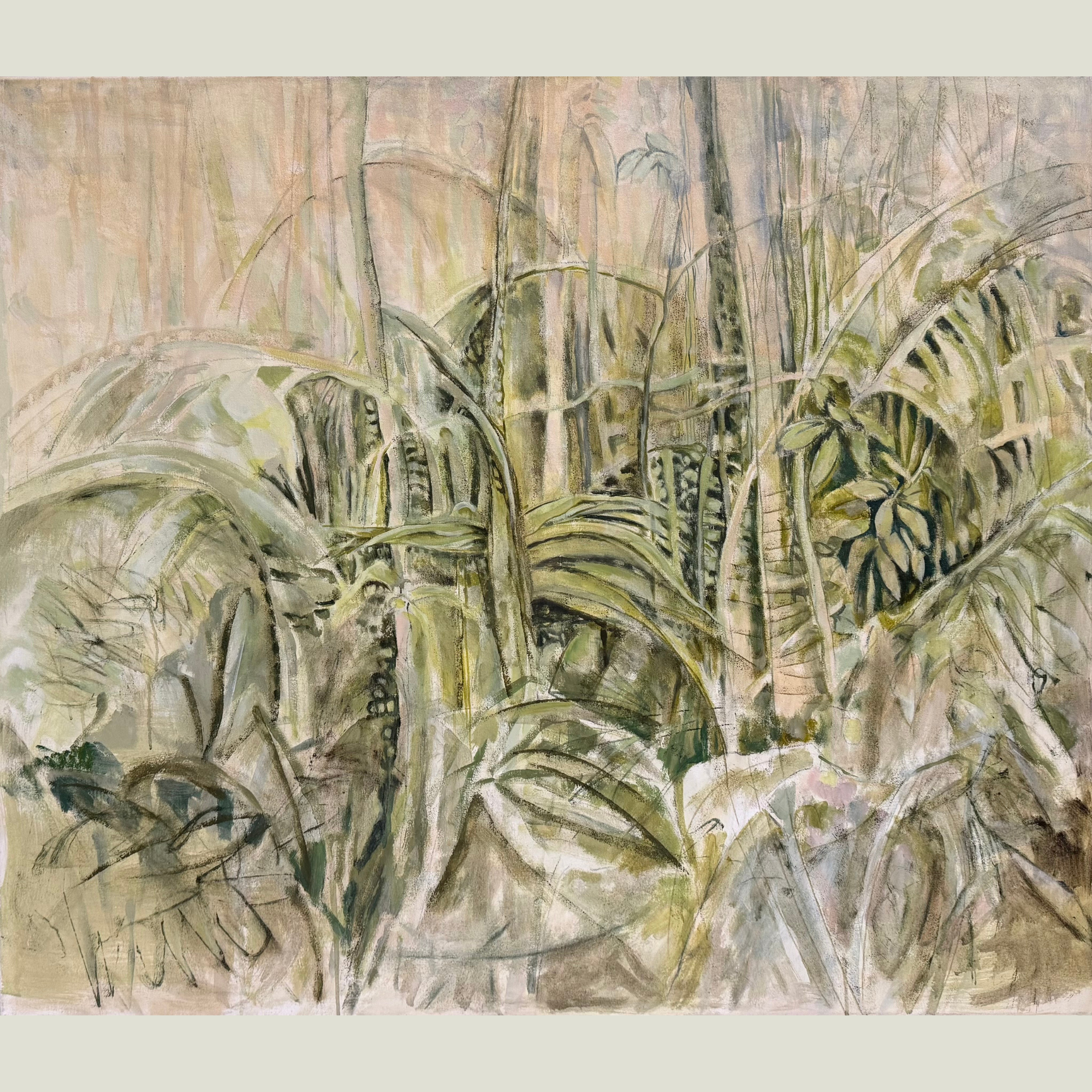 Backyard Series I - Louise Freshman Brown (Acrylic & Charcoal on Canvas)