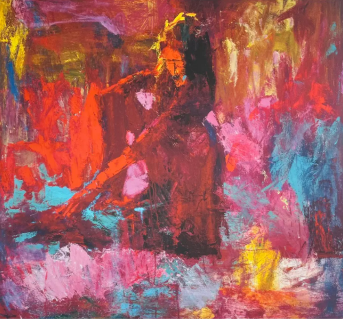 Abstract Figure in Dress Giclée Print on Somerset Paper by Randy Moberg