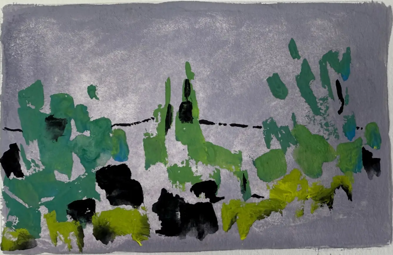 Abstract Landscape Print on Fabriano Paper by Stanley J Krupa | Urbino