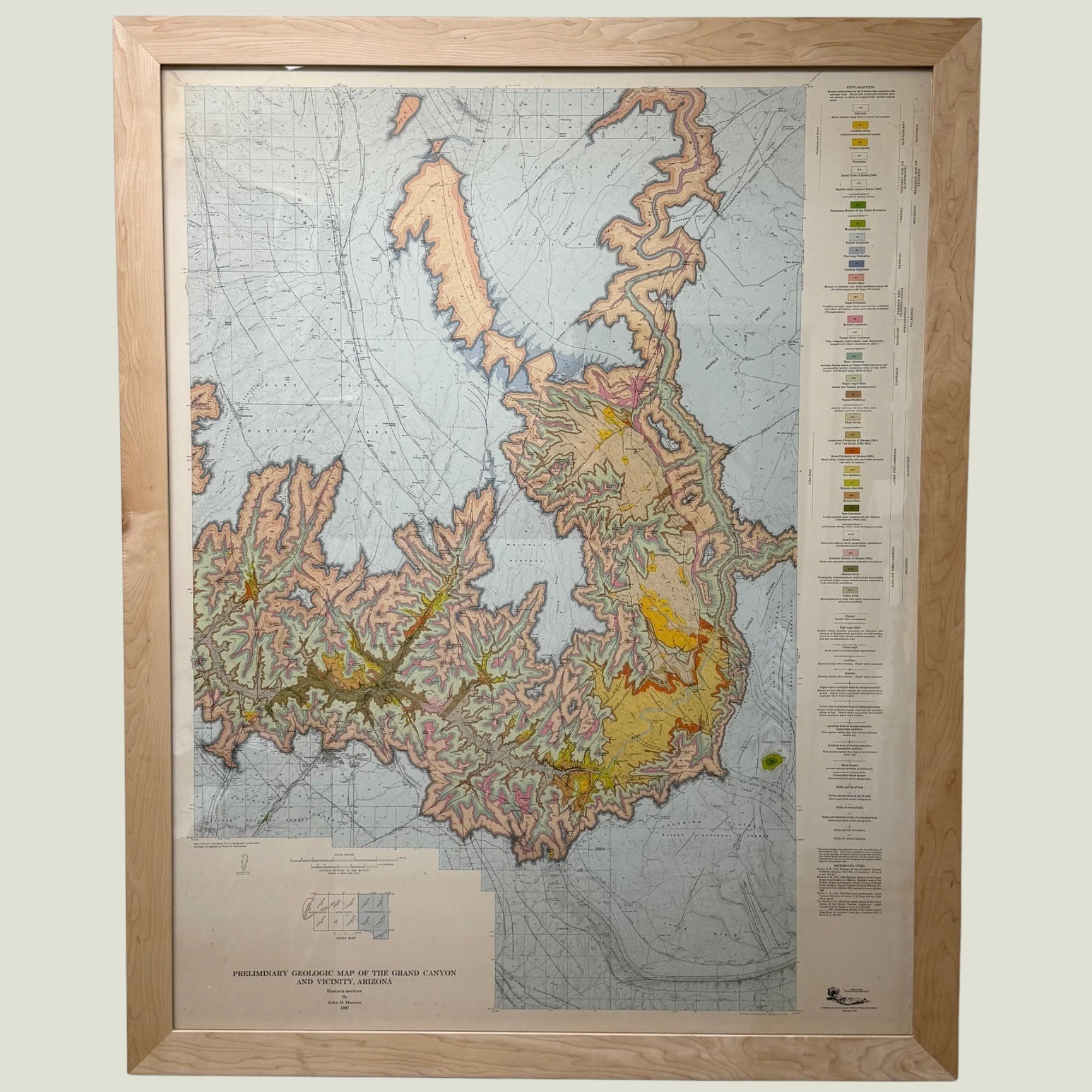 Grand Canyon Geologic Map – John H. Maxson (Vintage Map)