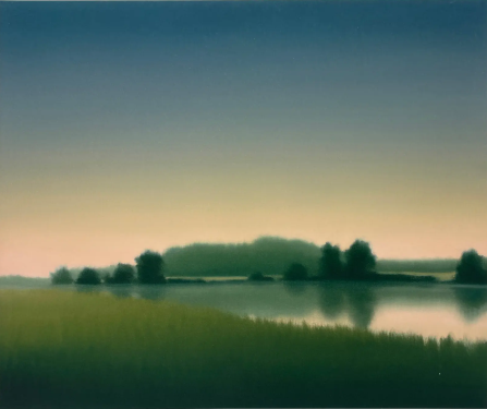 River at Dusk Landscape Giclée Print on Watercolor Paper by Jacob Cooley