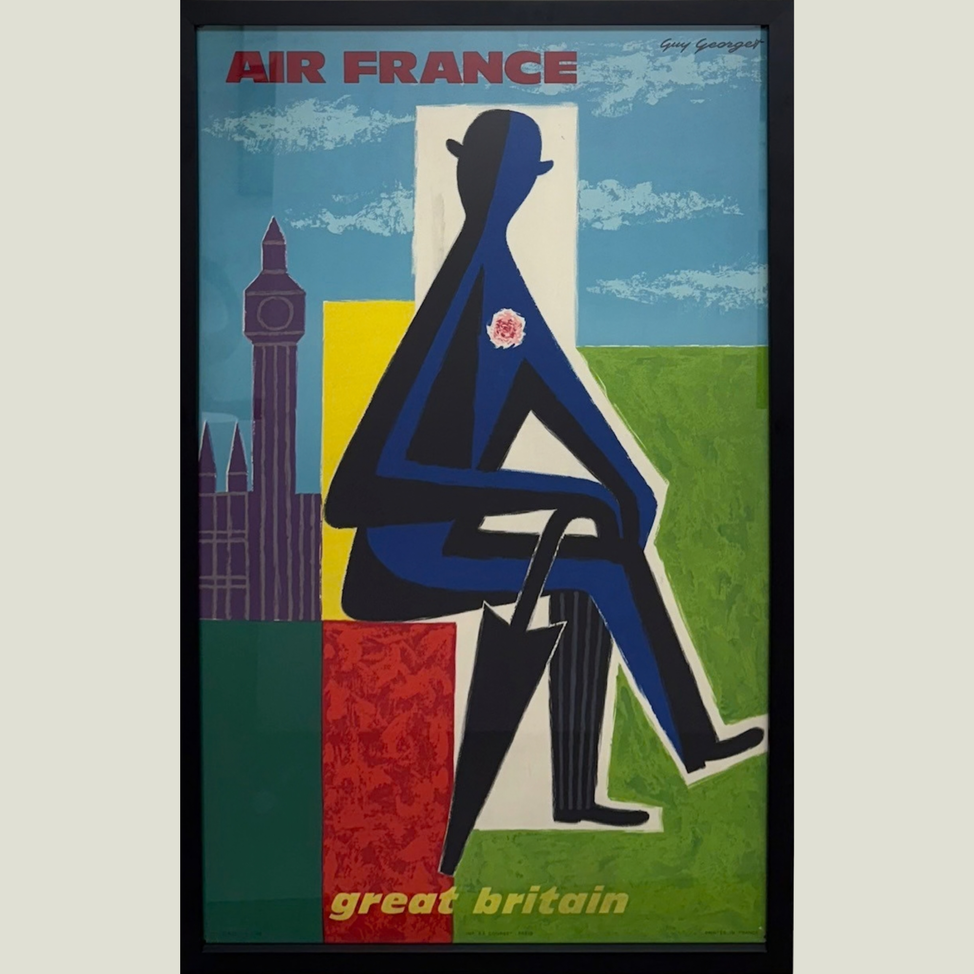 Air France: Great Britain - Guy Georget (Vintage Travel Poster)