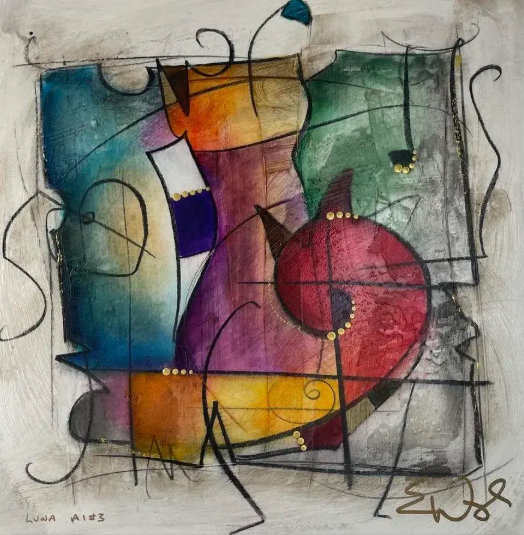 Abstract Original Mixed Media on Fine Art Paper | Luna Ai #3