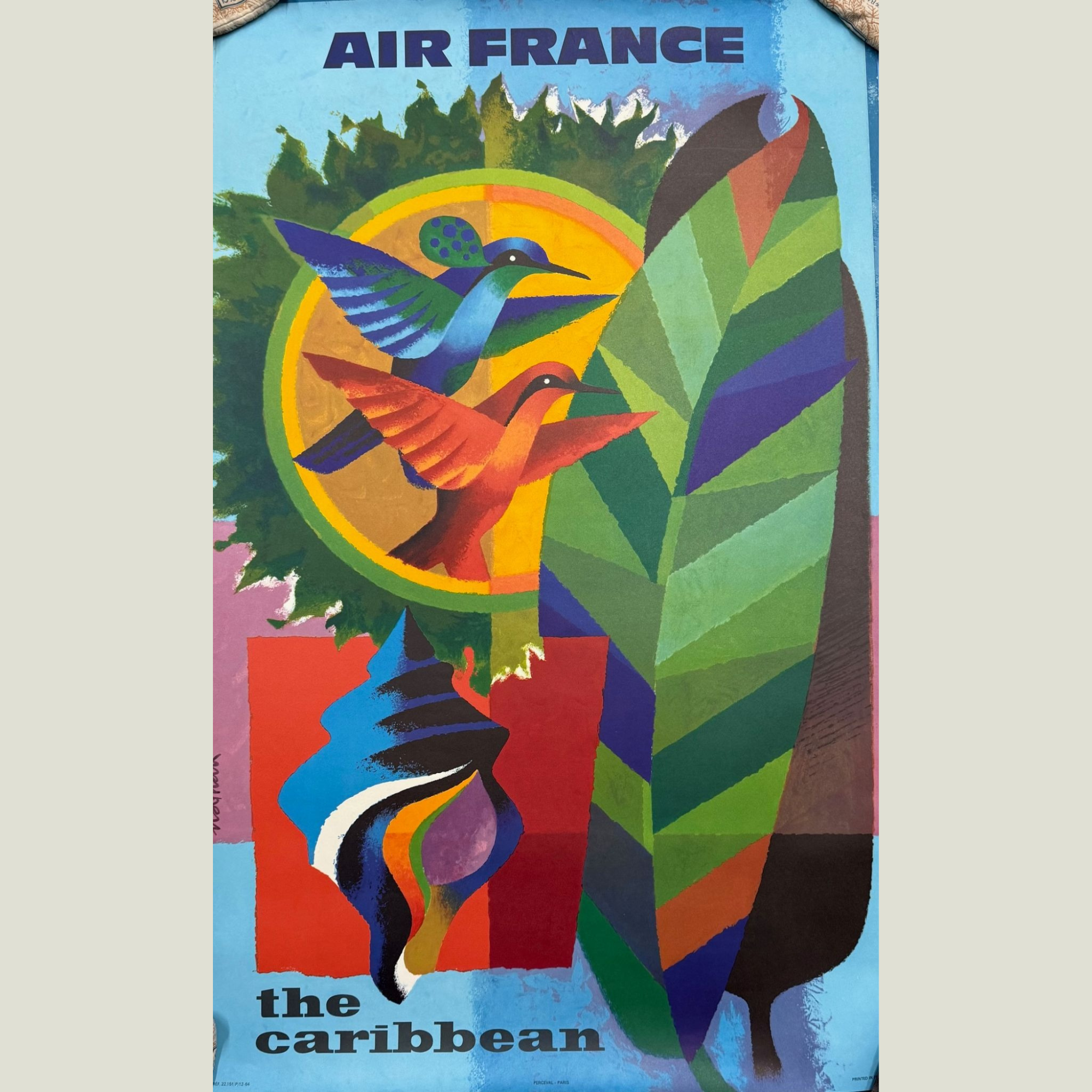 Air France: The Caribbean - Jacques Nathan-Garamond (Vintage Travel Poster)