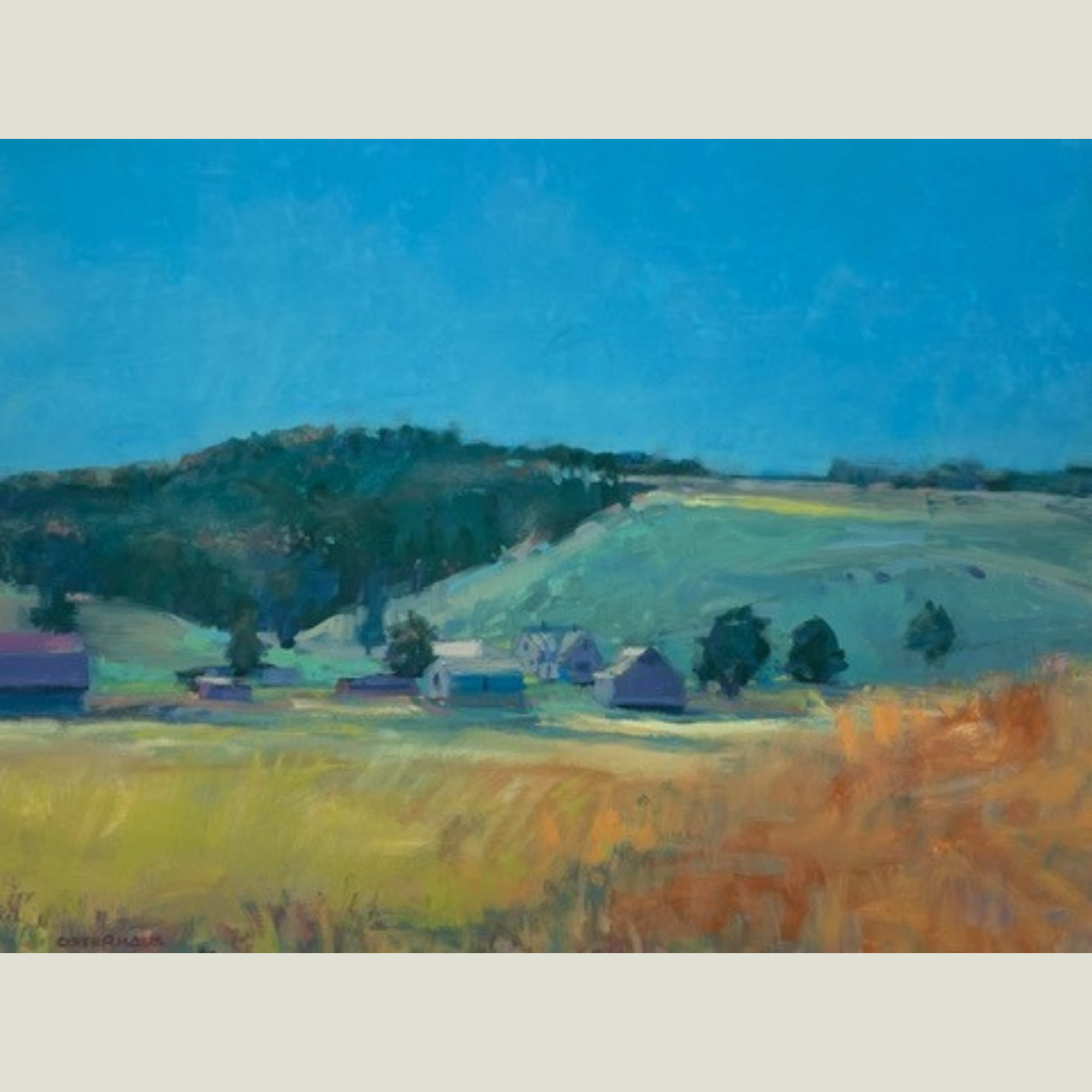 Farm Homestead in Mountain Valley - Greg Osterhaus (Giclée on Paper)