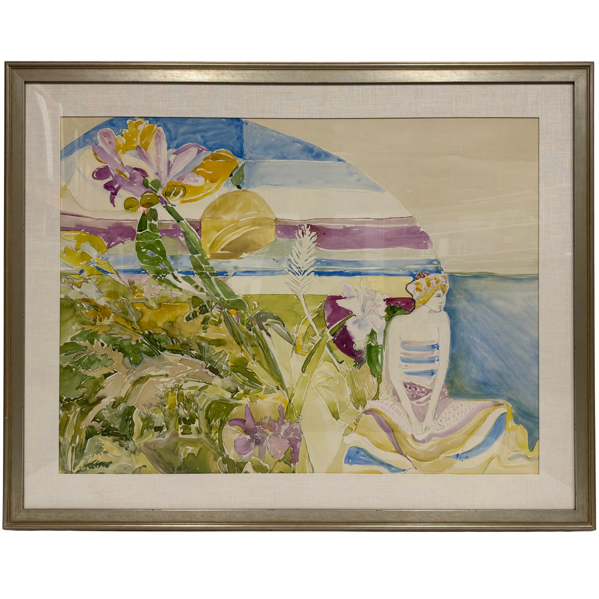Woman by the Sea - John Bunker (Watercolor)