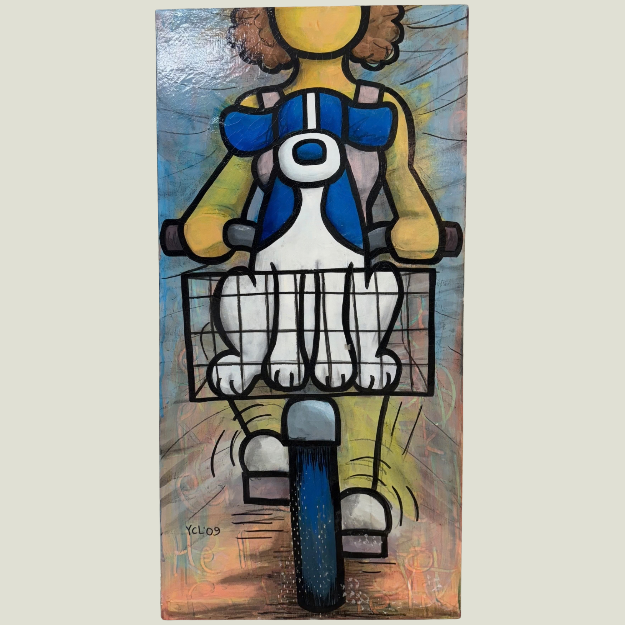 He Loved to Ride - Y. C. Lozano (Mixed Media on Canvas)