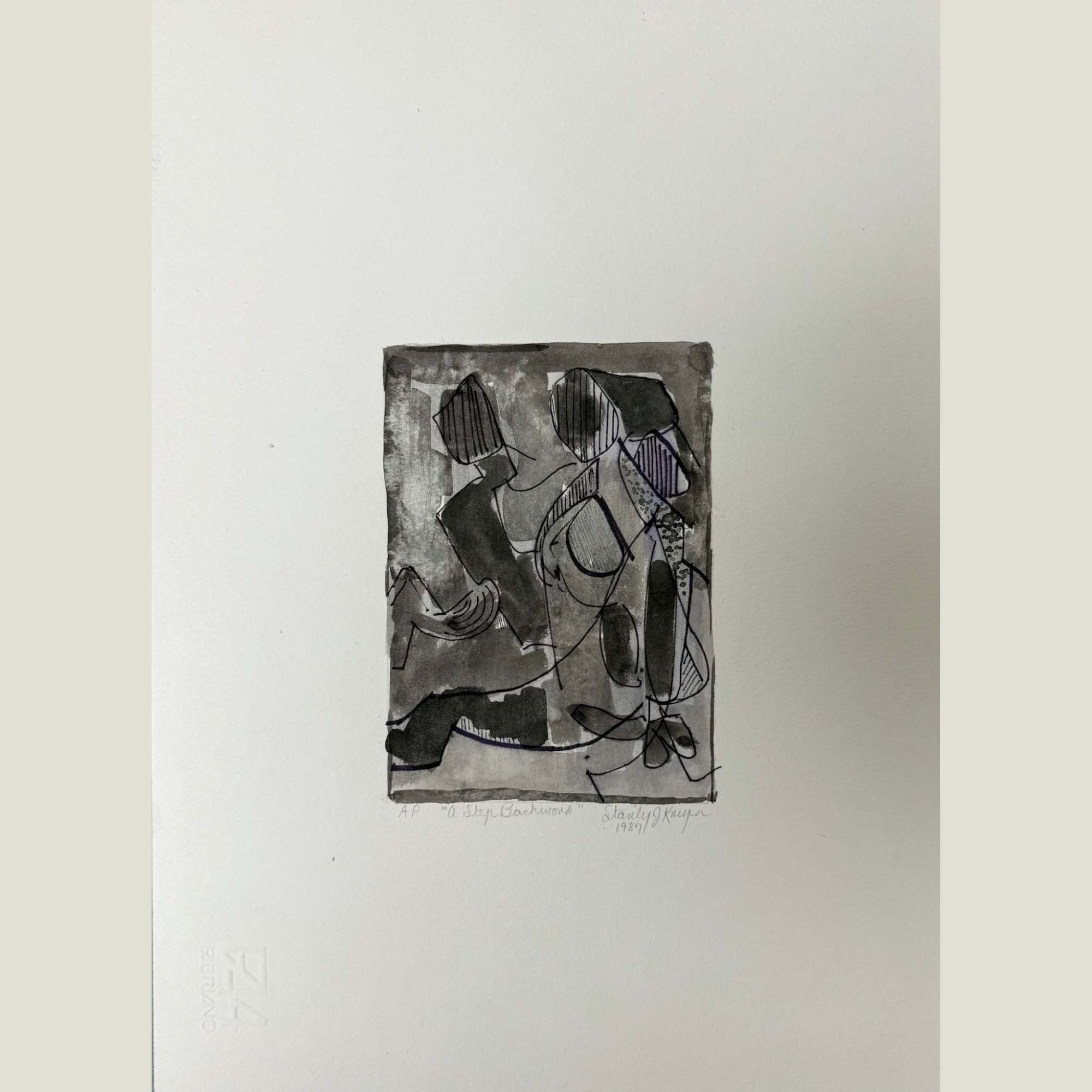 A Step Backward - Stanley J. Krupa (Original Watercolor and Ink)