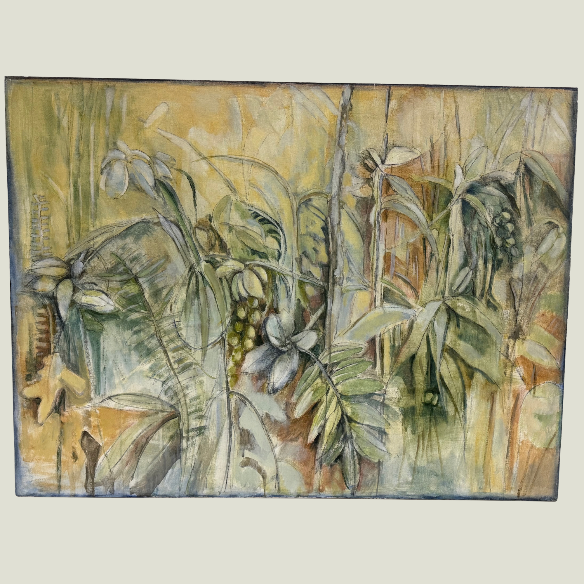 Backyard Series V - Louise Freshman Brown (Acrylic & Charcoal on Canvas)