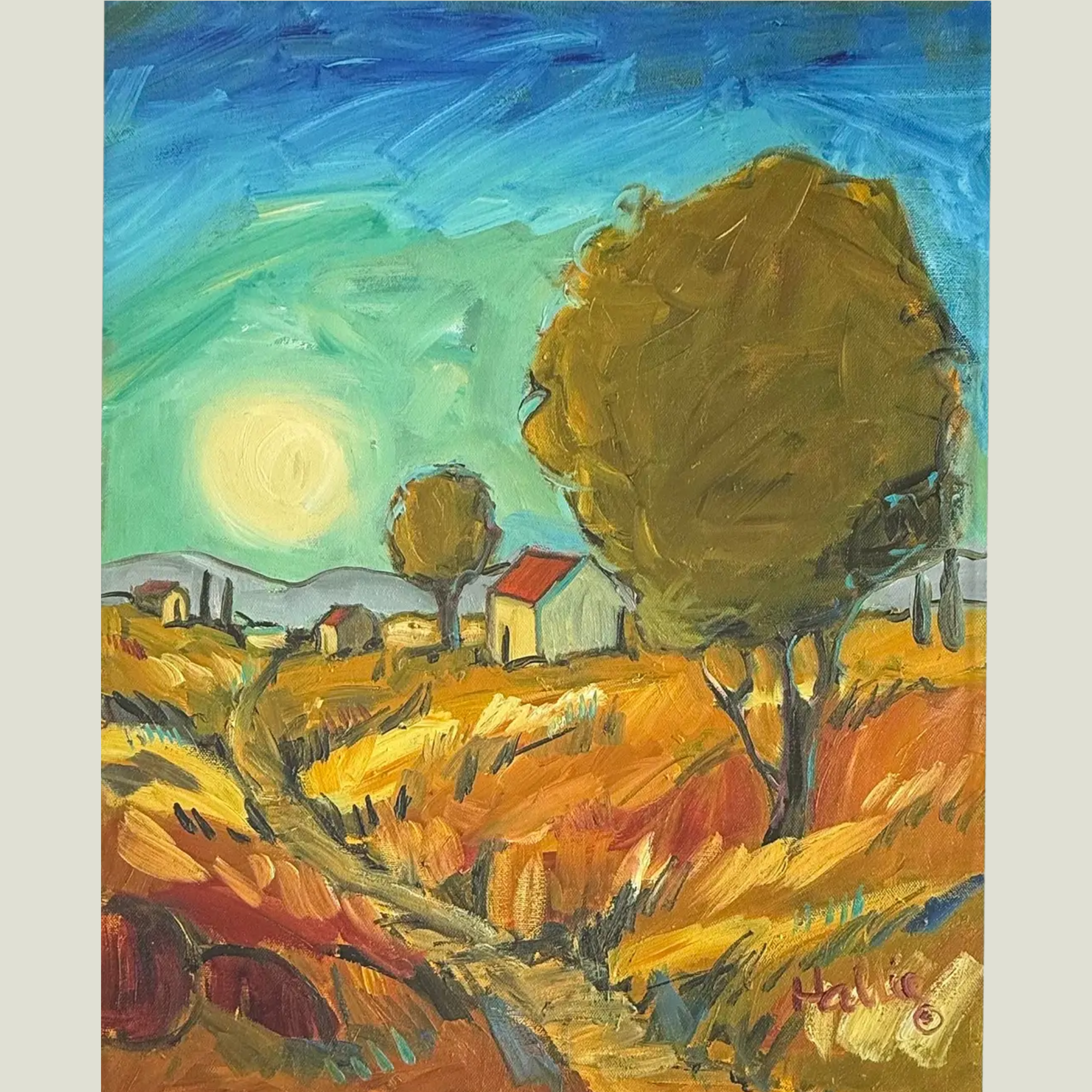 Sunlit Countryside Pathway - Hallie Walker (Giclee on Paper)