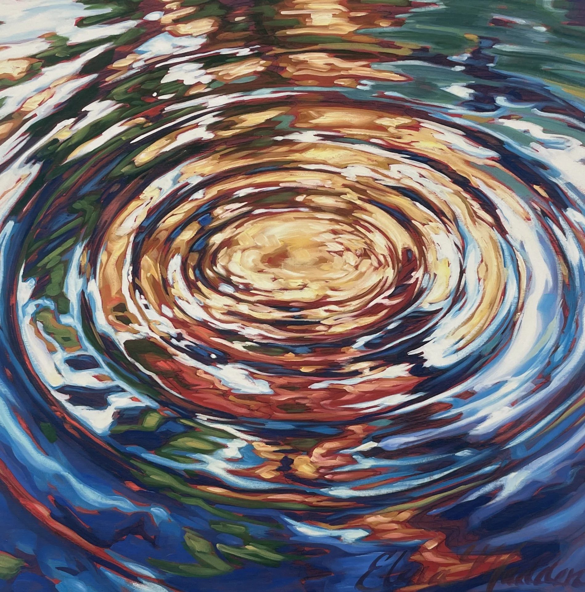 Abstract Giclée Art Print on Fine Art Watercolor Paper | Autumn Drop – Elena Madden