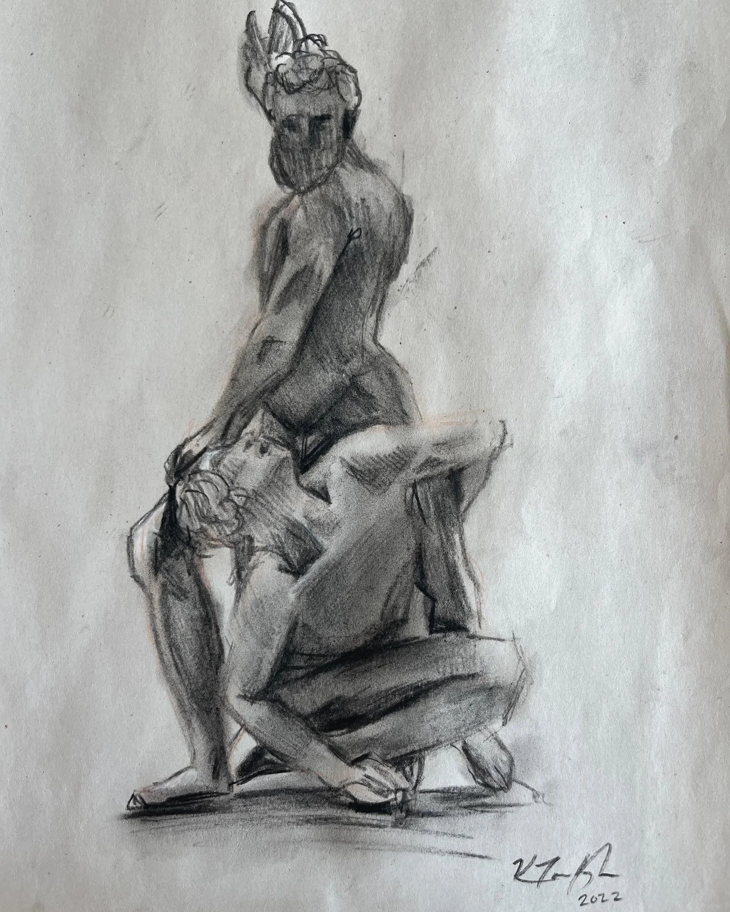 STUDY OF SAMSON SLAYING A PHILISTINE