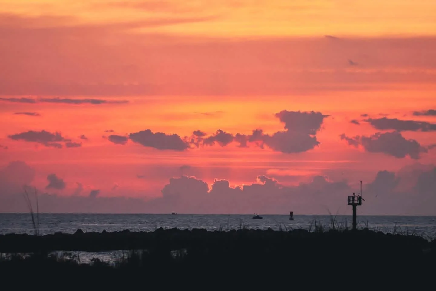 Sunset sky near the Florida coast