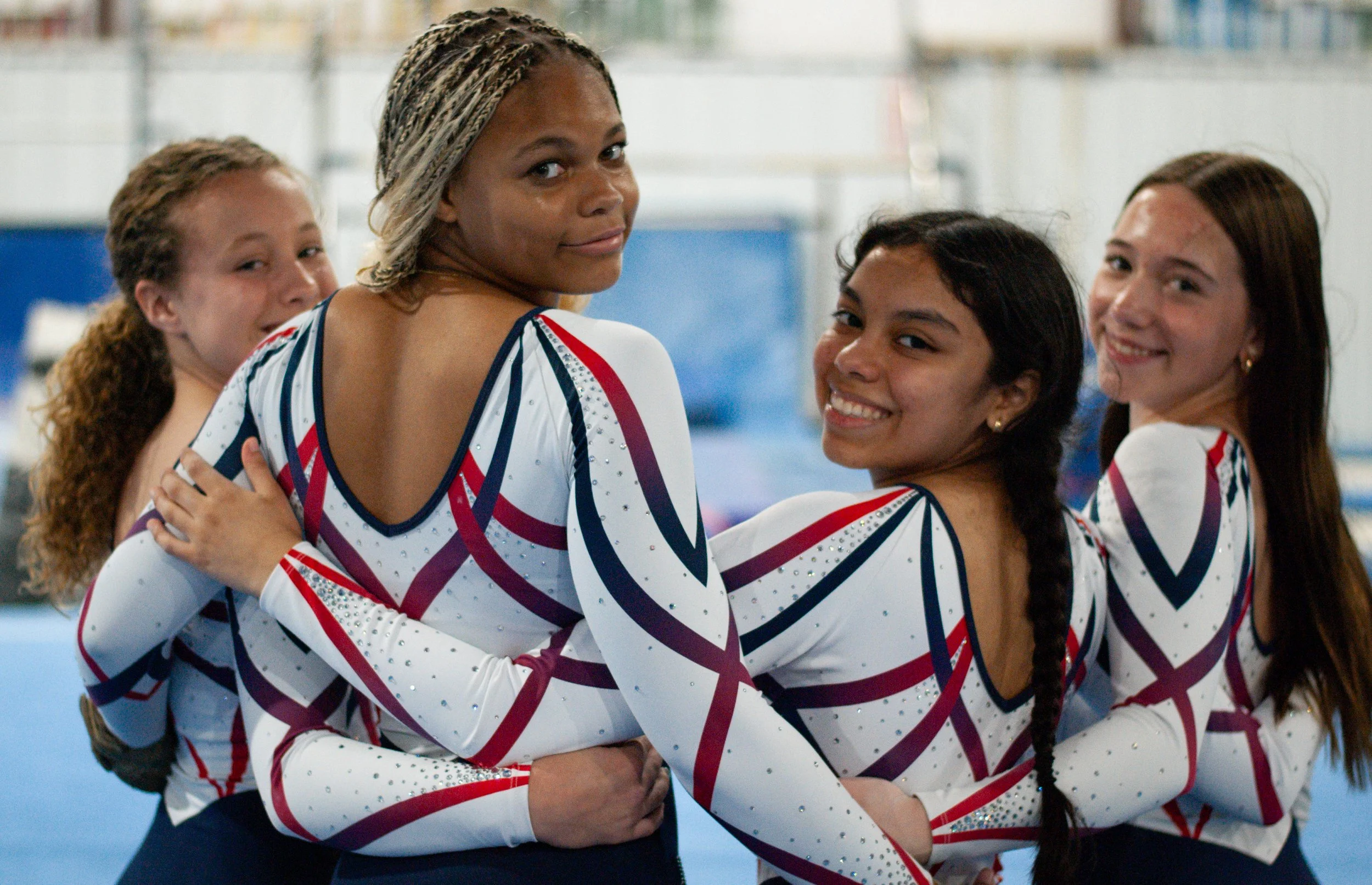 Some of our upper-level gymnastics team girls
