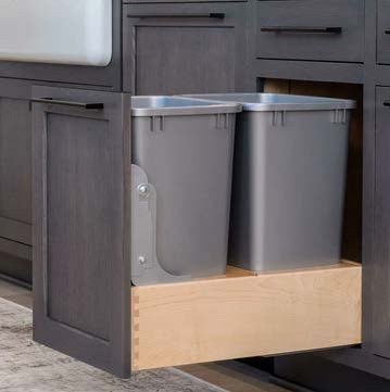Trash Bin Center with Drawer