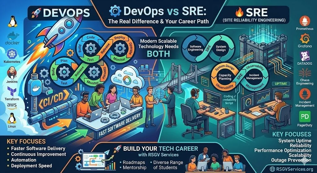  DevOps vs SRE: What’s the Real Difference (And Which Career Path Is Right for You?)